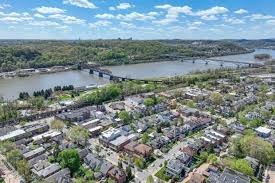 Aerial view Aspinwall PA Pittsburgh