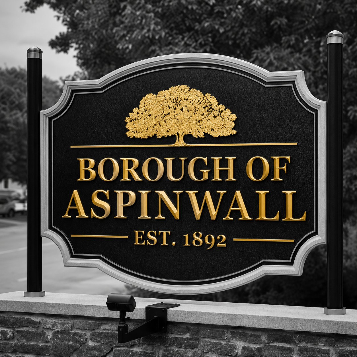 Borough of Aspinwall sign Pennsylvania